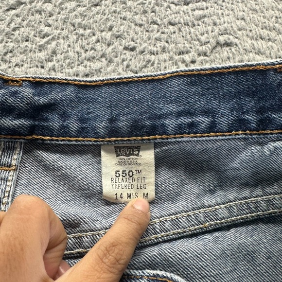 Vintage Levi's 550 Jeans Women 14 Blue Cotton Denim Tapered Relaxed Fit Made USA - Picture 4 of 10